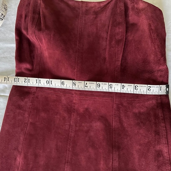 NWT INTERMIX Swede Burgundy Wine colour designer Dress size 2 - Picture 11 of 15